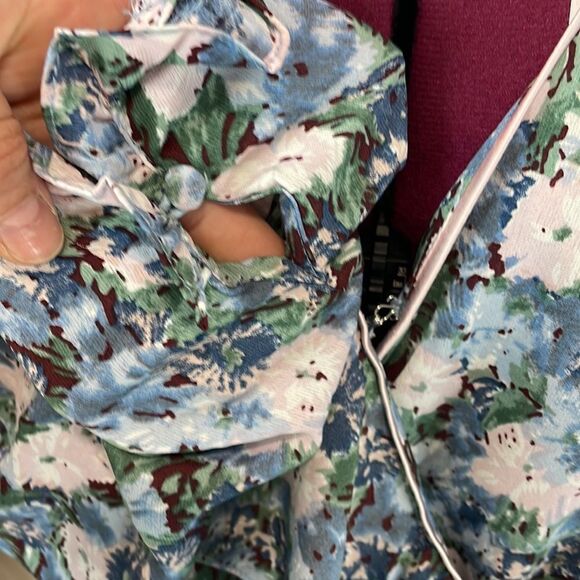 En Saison Floral Ruffle Mini Wrap Dress Cocktail Dress - Picture 4 of 13